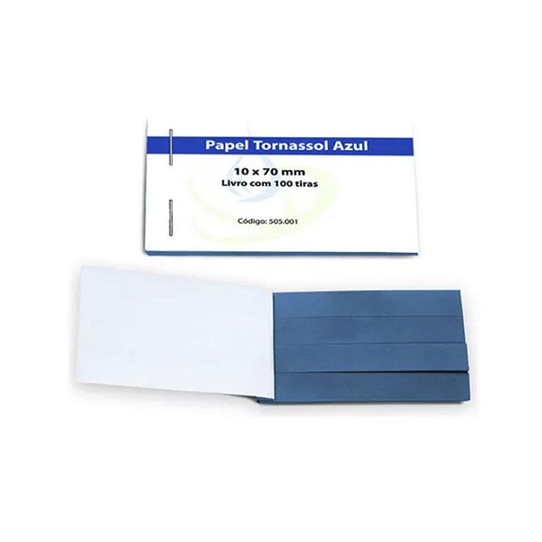 Papel De Tornassol Azul Para Soluções Acidas C/ 100 Tiras - Unifil