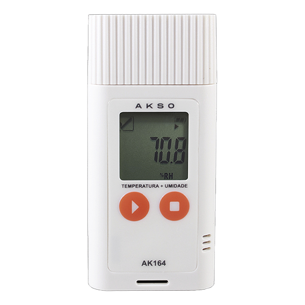 Datalogger De Temperatura e Umidade 30 a 70 ºC AK164 Akso