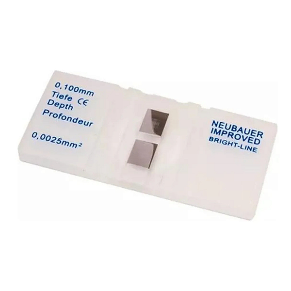 Câmara De Contagem De Neubauer Espelhada e Melhorada 0,100mm