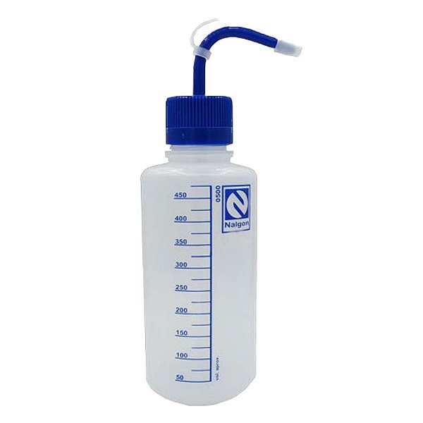 Pisseta 500 Ml Graduada Bico Curvo Nalgon