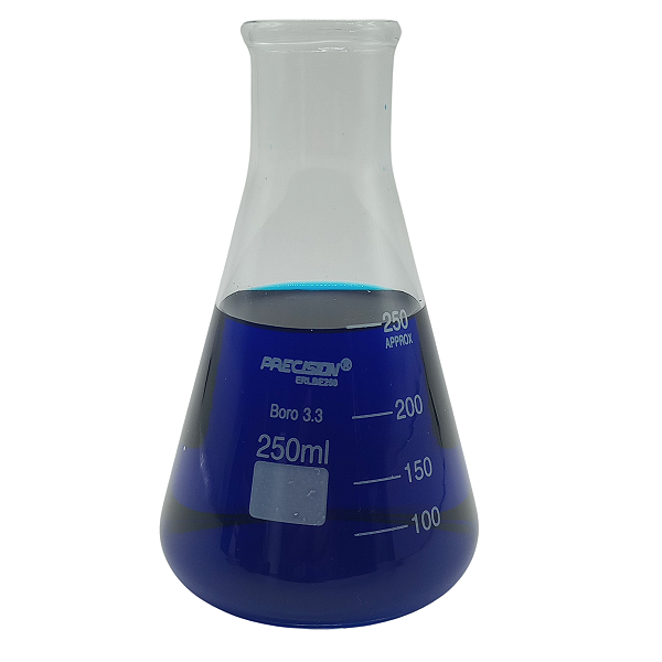 Erlenmeyer 250ml Vidro Boro Boca Estreita Graduado Precision