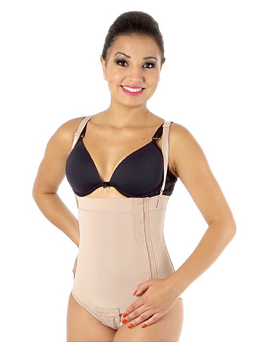 Cinta Pos Cirurgica Modeladora Body Com Colchetes Na Lateral