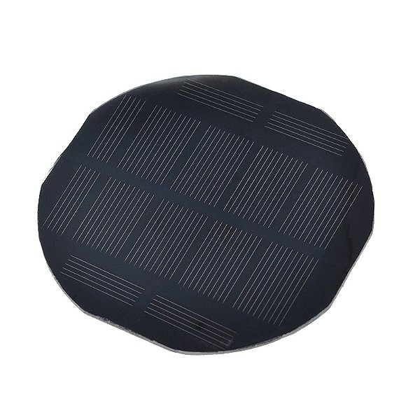 Mini Placa Célula Solar Fotovoltaica Redonda 5,5v 180ma 90mm