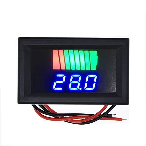 Voltímetro Dc Led Medidor Indicador Nível Carga 12 - 60v