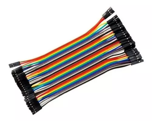 Cabo Wire Jumper Conector Fêmea / Fêmea 10cm 40 Vias