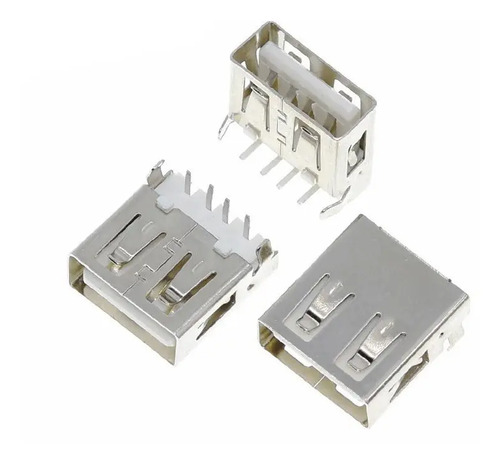 Conector USB Fêmea 90° Tipo a Fêmea 10 Pcs