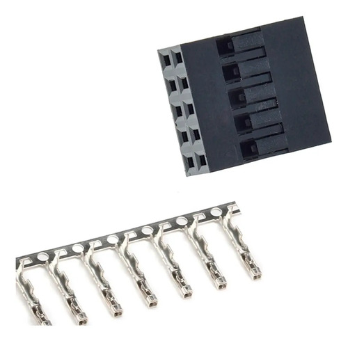 Kit 20 Conectores Dupont Duplo 2x5 10 Vias Fêmea