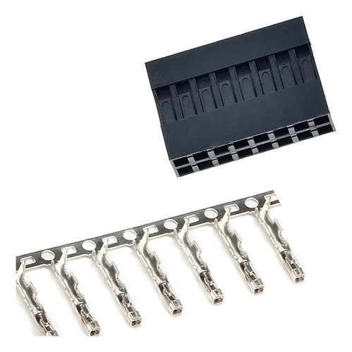 Kit 20 Conectores Dupont Duplo 2x8 16 Vias Fêmea