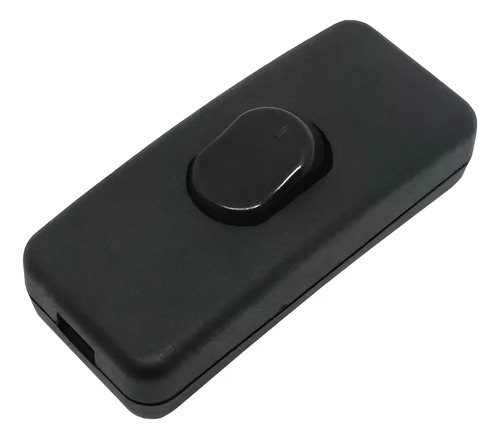 3 Interruptor Meio Fio P/ Abajur Tipo Pera Preto On / Off Preto