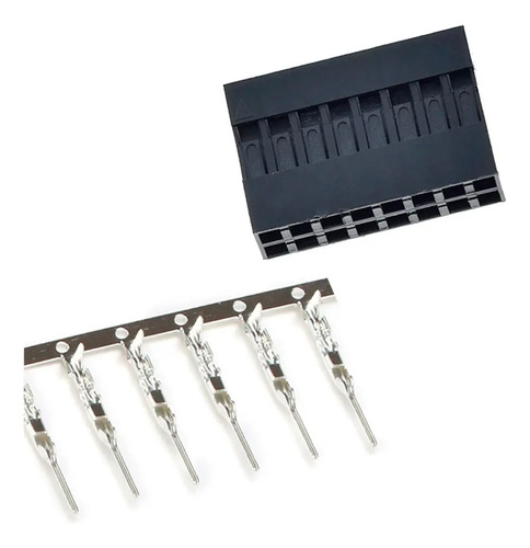 Kit 50 Conectores Dupont Duplo 2x8 16 Vias Macho