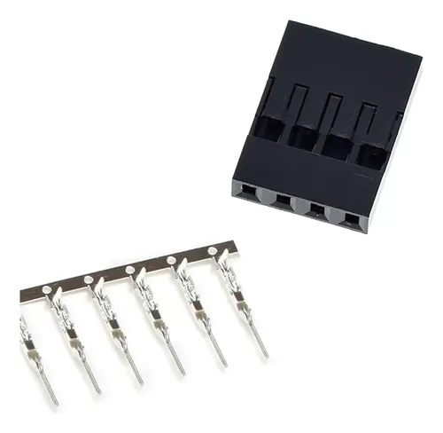 Kit 5 Conectores Dupont de 4 Vias Macho com Terminal