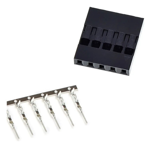 Kit 5 Conectores Dupont de 5 Vias Macho com Terminal