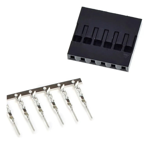 Kit 20 Conectores Dupont 6 Vias Macho com Terminal