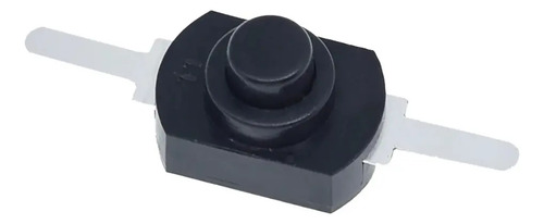 50 Botão Mini Interruptor DC 1208Yd Preto com Trava