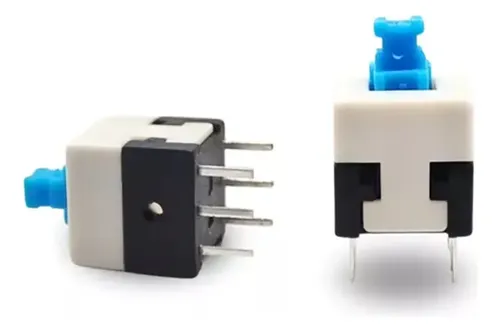 Kit com 50 Botão Chave com Trava 6 Terminais Push Button