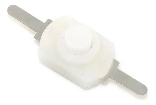 10 Botão Mini Interruptor DC 1208Yd Branco com Trava