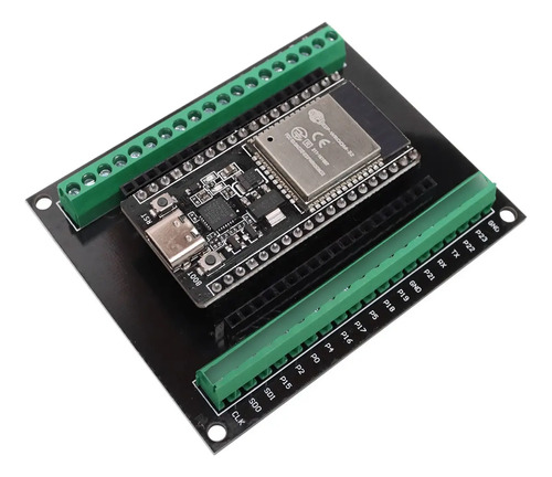 Esp32 38 Pinos Tipo C com Placa de Expansão Suporte Borne