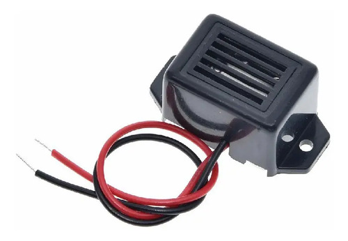 Buzzer 12V Alarme 85Db Preto Buzzer Continuo