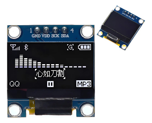 Display OLED 0.96 Gráfico I2C 128x64 Arduino Várias Cores Branco