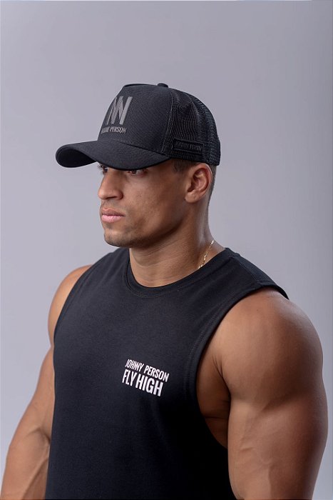 Boné Trucker All Black Johnny Person