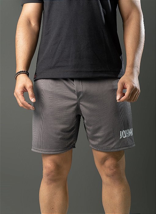Short Dry Fit Johnny Person Cinza Chumbo