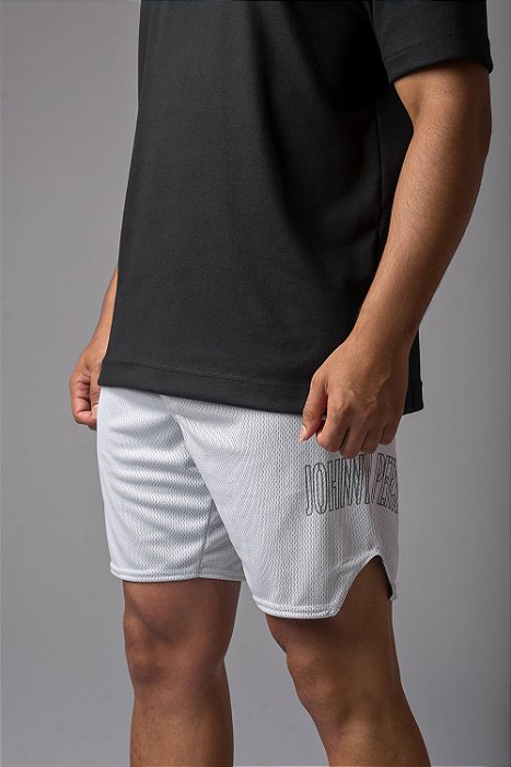 Short Johnny Person Dry Fit Corte Lateral Branco