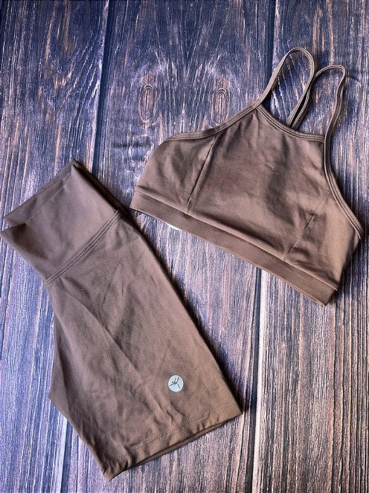Conjunto Meia Coxa Poliamida Fitness