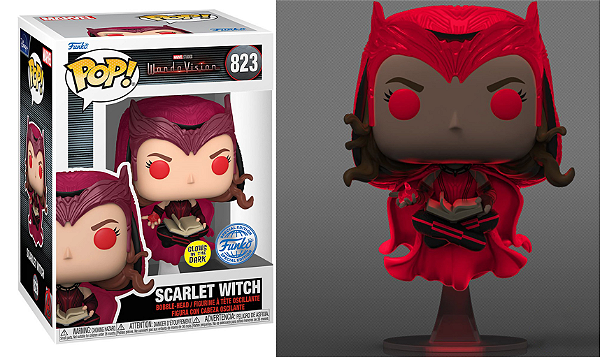 Funko Pop - Scarlet Witch GITD Exclusivo - Marvel WandaVision (823)