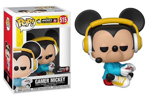 Funko Pop - Mickey Gamer Exclusivo - Disney Mickey 90 anos (515)