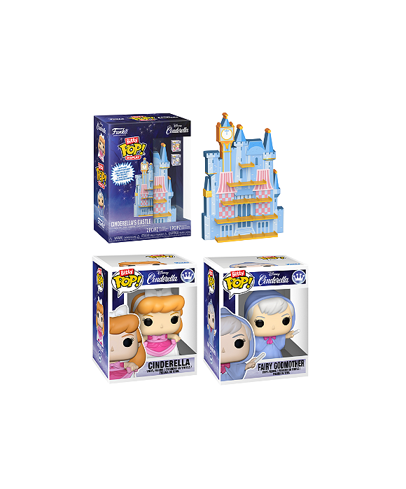 [#Pré-venda] - Funko Bitty - Display Cinderela Castelo - Disney.
