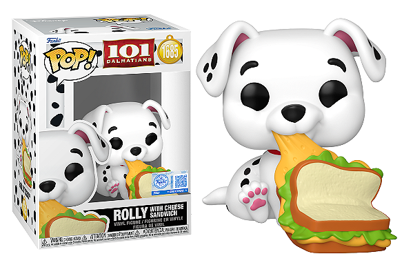 [#Pré-venda] - Funko Pop - Rolly with Cheese Sandwich Exclusivo - Disney 101 Dálmatas (1685)