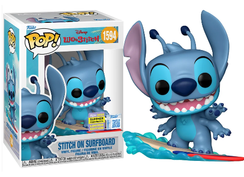 Funko Pop - Stitch On Surfboard Exclusivo SDCC 2025 - Disney Lilo & Stitch (1594)