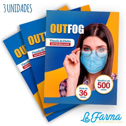 Flanela Antiembaçante Outfog - 3 Unidades | Le Farma - Le Farma -  Fortalecendo a vida