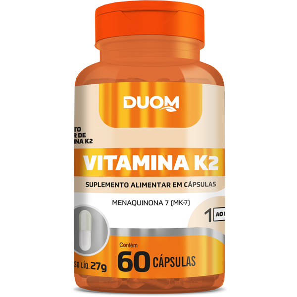 VITAMINA K2 - MENAQUINONA 7 (MK7) 60caps - DUOM