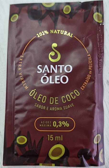Óleo de Coco Extra Virgem Sachet 15ml - Santo Óleo