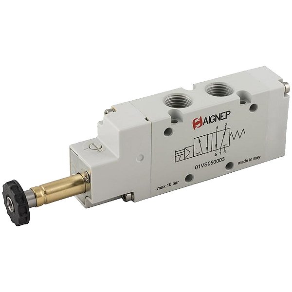 VALVULA ELETRO-PNEUMATICO 3/2 VIAS ROSCA DE 1/4 RETORNO MOLA