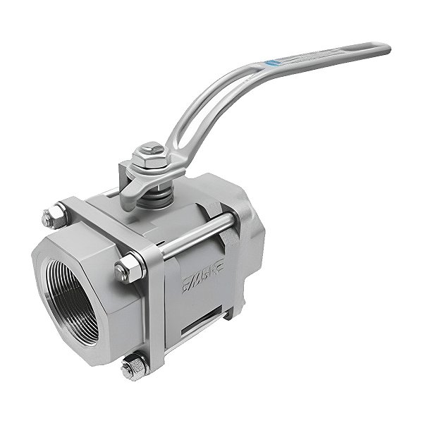 VALVULA DE ESFERA TRIPARTIDA 1/2 NPT CL300 T. INOX 304 - MGA P. REDUZIDA
