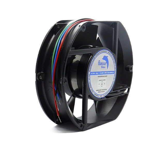 Micro ventilador AC Fan 172x150x51mm Bivolt 110/220V Alta Rotação Ball/Rolamento | Botto Brazil