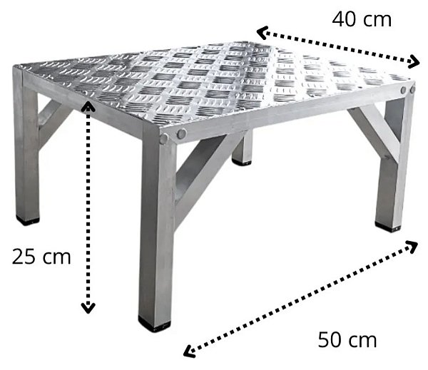 Escada de aluminio 1 degrau