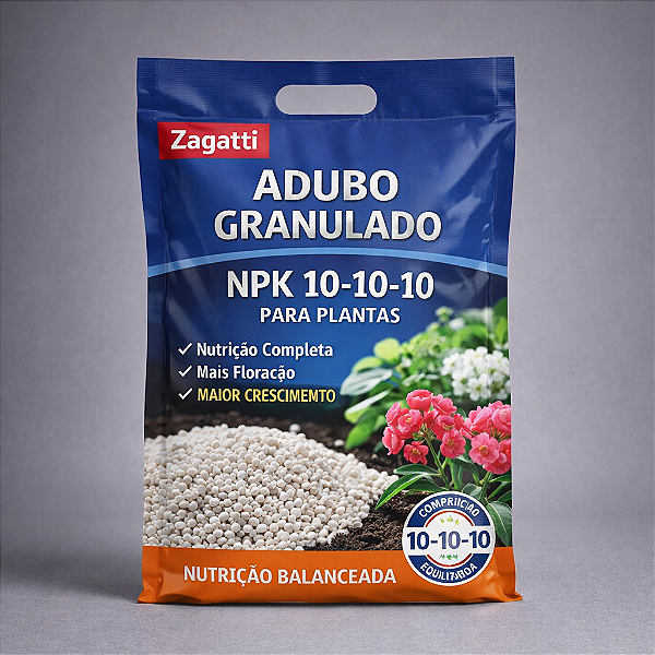 Adubo Granulado para plantas NPK 10 -10 -10 2 kg