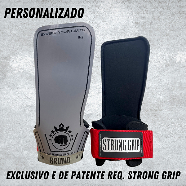 Strong Grip All Prene Gray Canvas - Pulseira Vermelha - PERSONALIZADO - Nova Lona Cinza