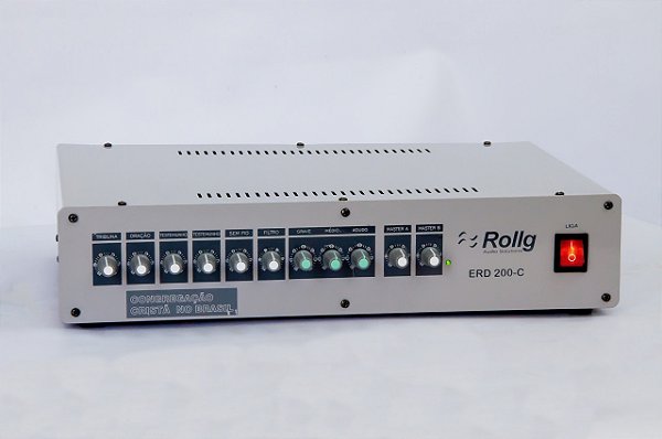 A - AMPLIFICADOR COM MISTURADOR ERD200C 200Wrms, SEM PROCESSADOR DIGITAL, PHANTON POWER, 5 CANAIS XLR PARA MICROFONES, POTÊNCIA 2 X 100 = 200Wrms (USO EXCLUSIVO CCB)
