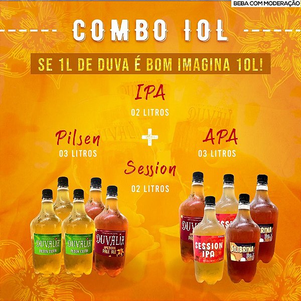 COMBO 10L (3L PILSEN + 3L APA + 2L SESSION IPA + 2L IPA SILIBRINA)