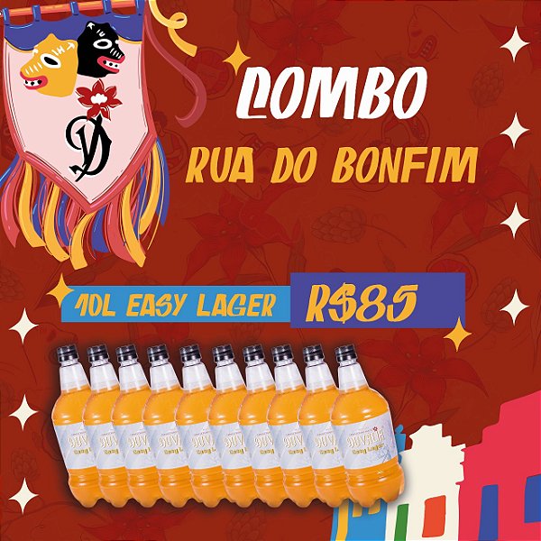 COMBO RUA DO BONFIM: 10L EASY LAGER