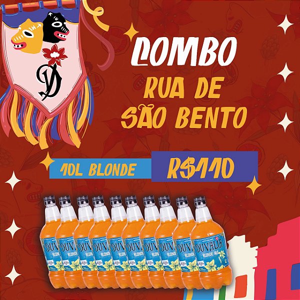 COMBO RUA DE SÃO BENTO: 10L BLONDE ALE