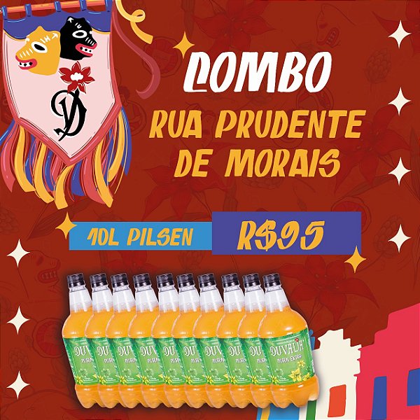COMBO RUA PRUDENTE DE MORAIS: 10L PILSEN EXTRA