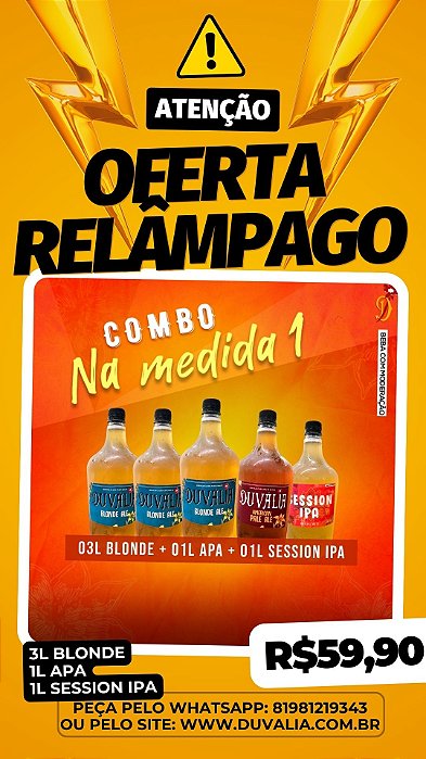 OFERTA RELÂMPAGO: 3L BLONDE + 1L APA + 1L IPA