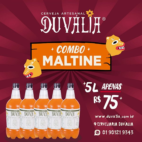 COMBO 5L MALTINE (CACAU E BAUNILHA)