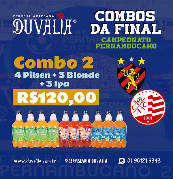 COMBO 2 FINAL DO PERNAMBUCANO: 4L PILSEN + 3L BLONDE + 3L IPA