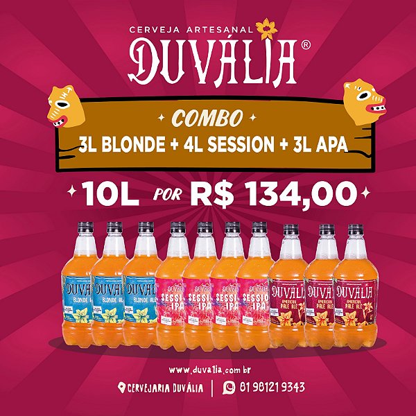 COMBO 10L: (3L BLONDE + 4L SESSION IPA + 3L IPA)